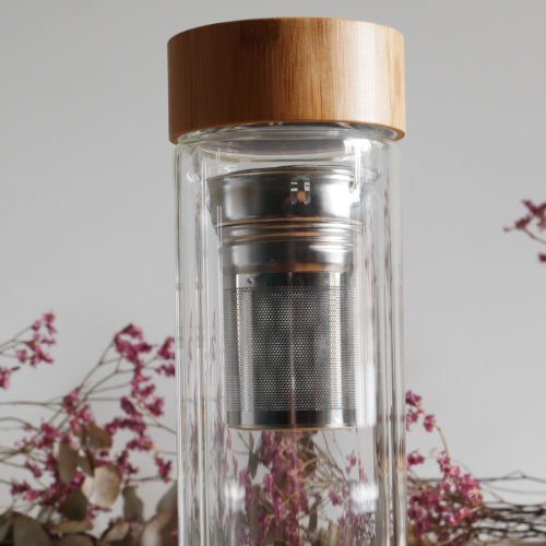 Boule à thé thermos verre