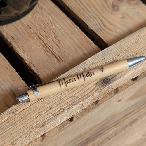 Stylo en bambou - Merci Maître