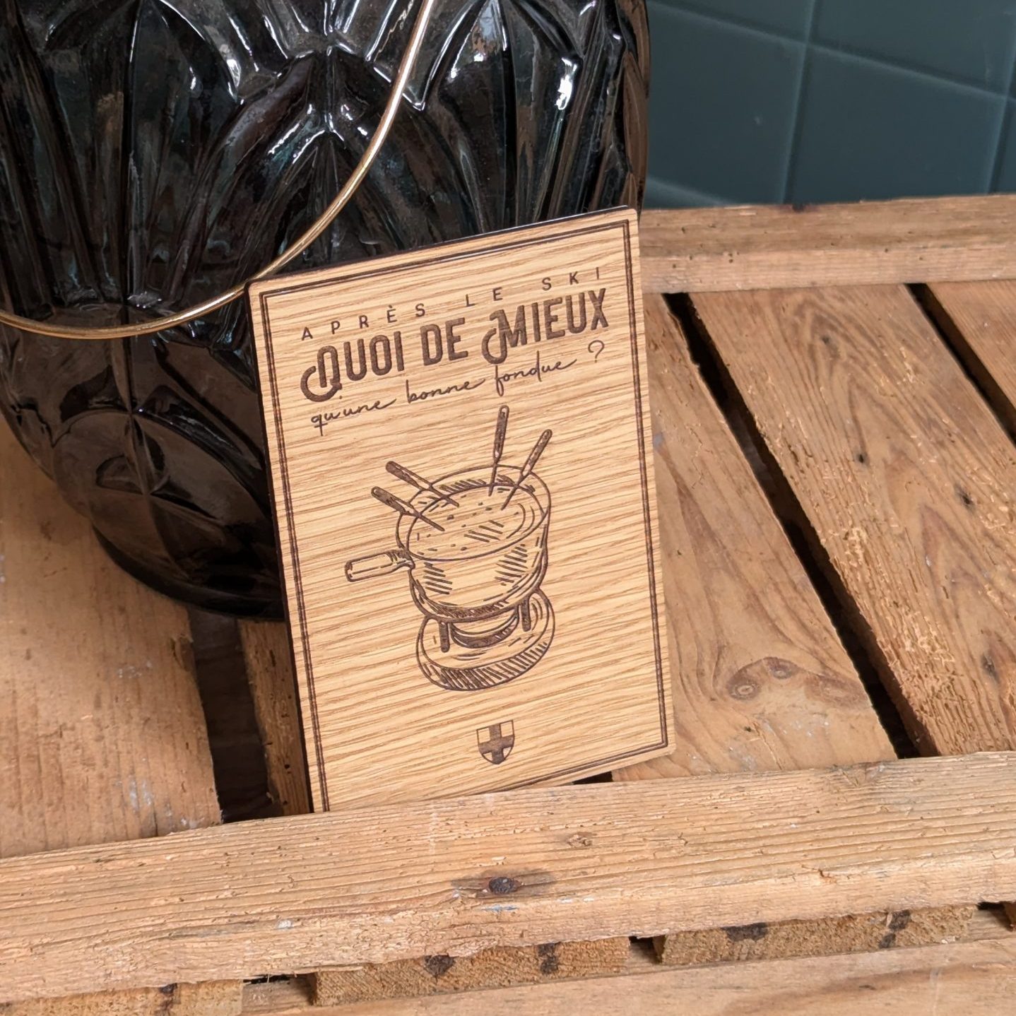 Carte en chêne - Fondue