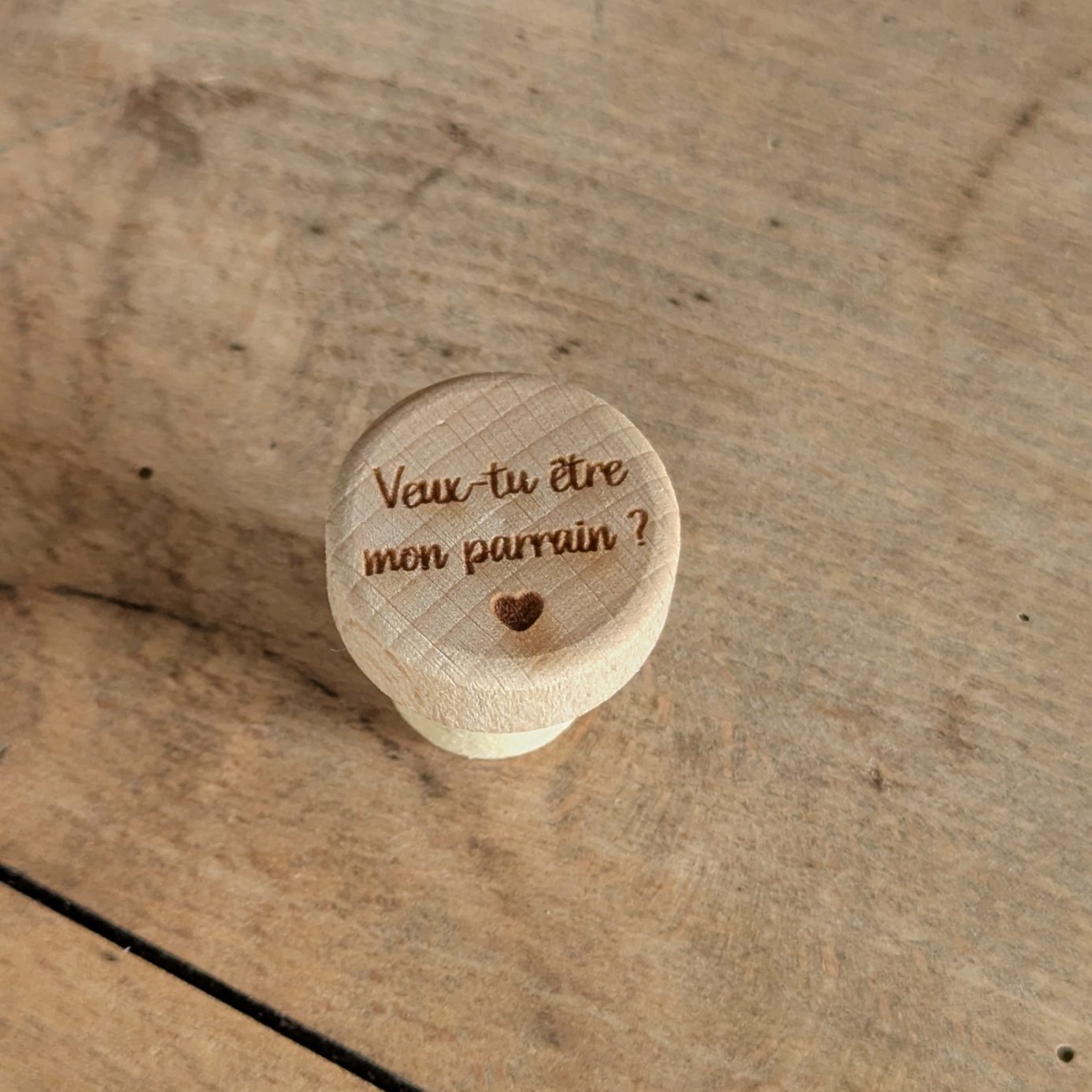 Bouchon en liège - Demande Parrain
